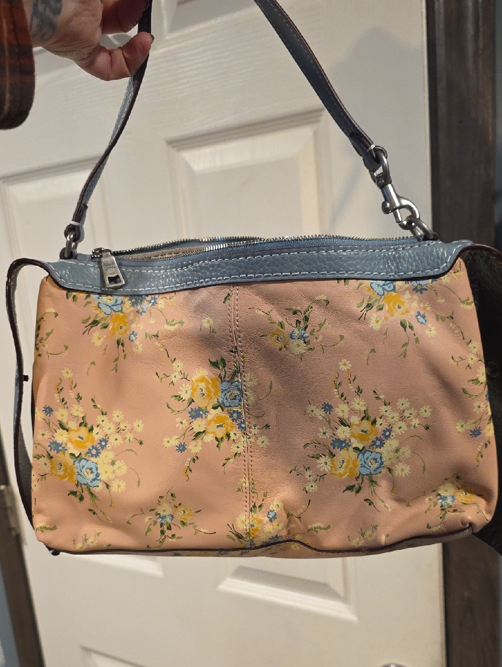 1941 Coach Bandit 39 Hobo Pale Blue Leather - Picture 13 of 14